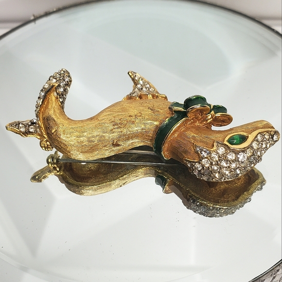 Early & Rare Collectors KJL Jeweled Seal Pup Brooch Pin - Picture 6 of 7